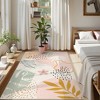 Lahome Machine Washable Area Rugs Non-Slip Large Living Room Rug Boho Botanical Print Ultra-Thin Indoor Rug for Classroom Nursery Dining Room - 2 of 4