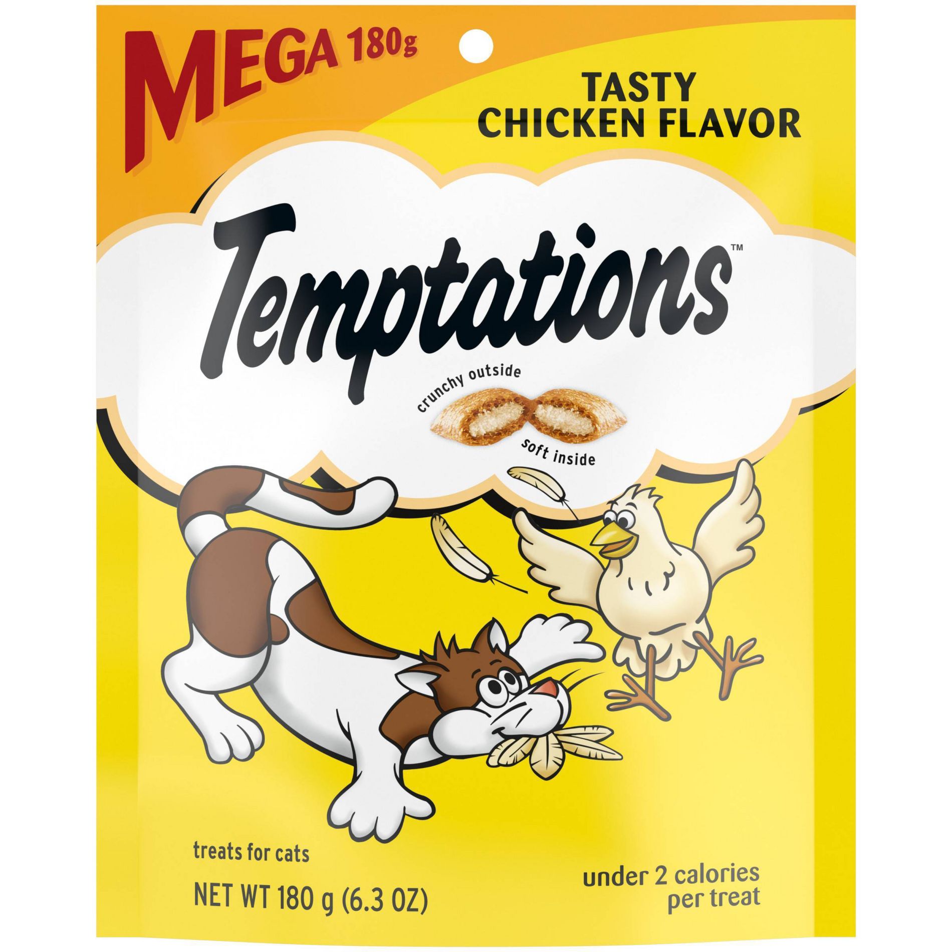 Temptations Classic Tasty Chicken Flavor Crunchy Cat Treats - 6.3oz
