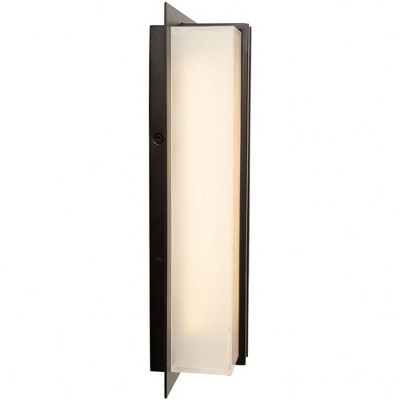 Black Frosted Rectangular LED Outdoor Wall Light