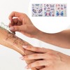 Unique Bargains No Adhesive Fake Tattoos Blue Pink 3 Pcs - 4 of 4