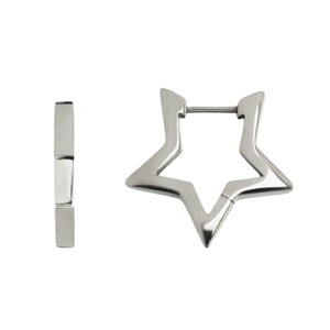 Stainless Steel Star-Shaped Earring - 1 of 2
