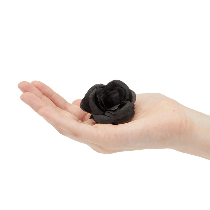 Bright Creations 50 Pack Artificial Black Rose Flower Heads for Arts and Crafts, Stemless Roses (2 in), 3 of 9