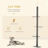 Adjustable Floor-to-Ceiling Cat Tree Tower with Sisal Scratching Posts,Multi Level Cat Climbing Activity Center for Indoor Cats - LAOTIES - 4 of 4