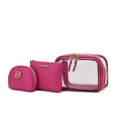 MKF Collection Laura Women's Cosmetic Punch 10 Pcs Sets, Small Travel Makeup Bag by Mia k