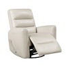 Faux Leather Swivel Glider Reclining Chair with Breathable Upholstery, Luxury Style, and Movie Chair Comfort - 3 of 4