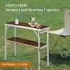 Syemin Folding Tables Portable Folding Bar Table Shelf, Tradeshow Podium Table with Carrying Bag, Heavy-Duty Patio Table, Brown, 39.37"*14.96"*34.65" - 2 of 4