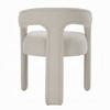 Royal Hampton Set of 2 Side Dining Chair, Rounded Back, Modern White Chenille - 4 of 4