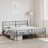 vidaXL Black Metal Bed Frame with Headboard and Footboard - Classic Modern Design - 2 of 4