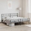 vidaXL Black Metal Bed Frame with Headboard and Footboard - Classic Modern Design - image 2 of 4