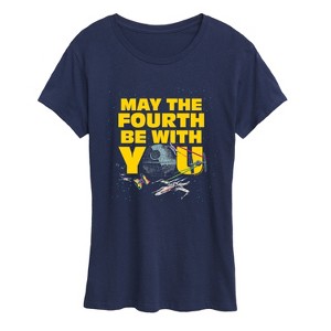 Women's - Star Wars - May Fourth Dogfight Short Sleeve Graphic T-Shirt - 1 of 4