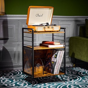 HDZNVF 3-Tier Audio Rack Record Player Stand - 1 of 4