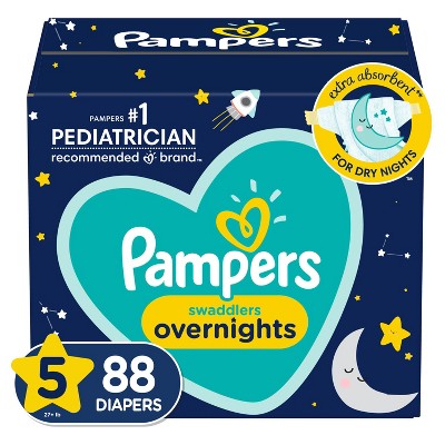 Pampers Swaddlers Overnights Diapers Enormous Pack - Size 5 - 88ct