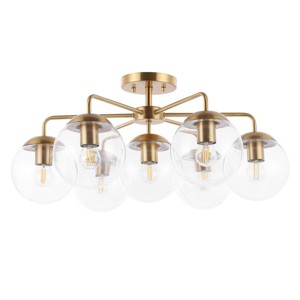 Camdyn 7 Light 25" Flush Mount - FLU4078 - Safavieh - 1 of 4