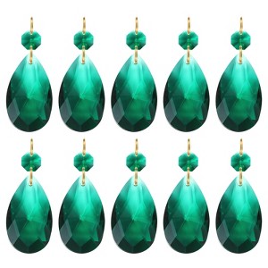 Unique Bargains Crystal Pendants Teardrop Beads for DIY Lamp Arts Crafts Decoration 10 Pcs - 1 of 4