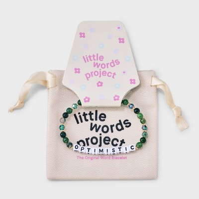 Little Words Project Optimistic Beaded Bracelet - Fern Green