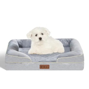 Orthopedic Dog Bed With High Support For Small And Large Breeds - Breathable, Waterproof Memory Foam Bed With Elevated Sides, Featuring A Removable - 1 of 4