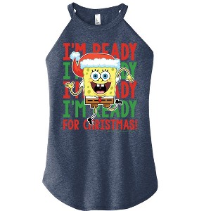 Women's - SpongeBob SquarePants - I'm Ready For Christmas Graphic High Neck Tank - 1 of 4