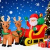 QingMoon Christmas Inflatable Santa Claus with Sleigh and Reindeer, 8FT Outdoor Blow-Up Holiday Decoration for Yard, Lawn and Garden - 2 of 4