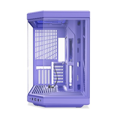 HYTE Y70 Mid-Tower ATX Gaming PC Desktop Case - Tempered Glass - Dual Chamber - High Airflow - Riser Cable - Taro Milk (Purple)