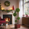Gulches 5FT Artificial Boxwood Topiary Tree Triple Ball-Shaped Faux Plant, Waterproof Fade-Resistant,indoor Outdoor Home Office Decor (1pc/set) - 3 of 4