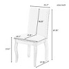 4 Dining chairs Wood Upholstered Fabirc for Dining Room - 3 of 4