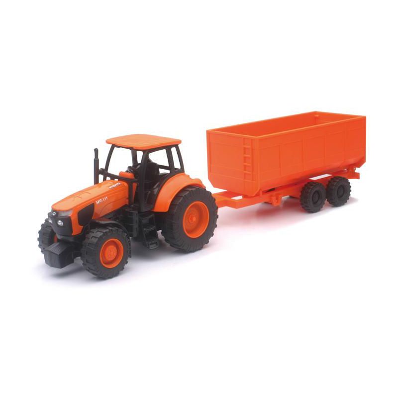 New Ray 1/32 Plastic Kubota M5-111 Tractor and Dump Trailer Set SS-05685A, 1 of 3