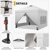 Ainfox 10ftx10ft Pop Up Canopy Tent with 4 Sidewalls One Push Tent Canopy with Wheeled Carry Bag, 8 Stakes and 4 Ropes - 4 of 4