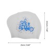Unique Bargains Women's Silicone Floral Pattern Swim Cap 1 Pc - 4 of 4