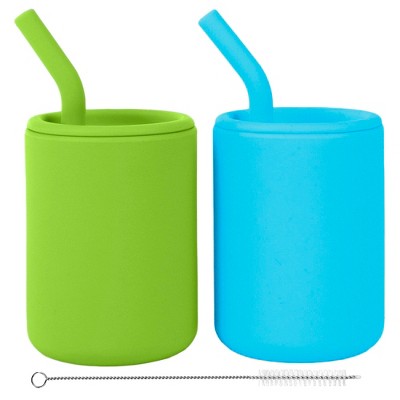 bright blue, bright green
