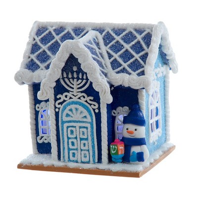 Kurt Adler 4-Inch Hanukkah LED House Table Piece