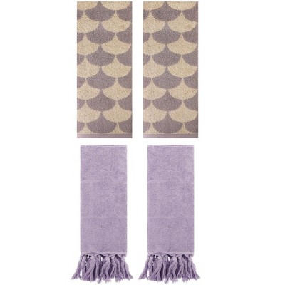 REGALWOVEN 4 Pcs Cotton Hand Towel for Bathroom
