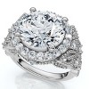 Pompeii3 Certified 3 1/3Ct Diamond Engagement Ring 14k Gold or Platinum Lab Created - 3 of 4