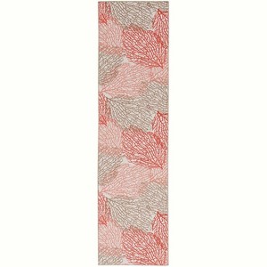 HomeStock Washable Haylee Ivory/Coral 2x8, Transitional, Machine Woven with Printed Designs - 1 of 4
