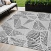 Pewter Charcoal And Gray Geometric Washable Indoor Outdoor Area Rug - 2 of 4