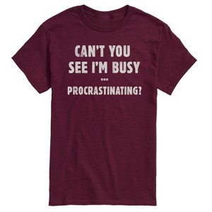 Men's - Instant Message - Funny Busy Procrastinating Short Sleeve Graphic T-Shirt - 1 of 4