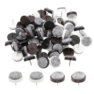 Unique Bargains Wooden Chair Sofa Cabinet Table Leg Floor Protector Round Nail-on Felt Pads 72 Pcs - 1 of 3