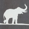 Charcoal/White Marching Elephants Throw Pillow (20"x20") - Rizzy Home - image 2 of 3