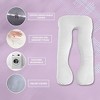 Urban Sombrero Trickonometry U Shaped Pregnancy Pillow - Velvet Cover, Full Body Maternity Cushion - image 4 of 4