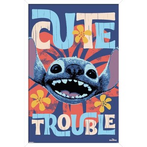Trends International Disney Lilo & Stitch (2025) - Cute Trouble Framed Wall Poster Prints - 1 of 4