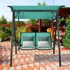 2 Person Patio Swing with Weather Resistant Glider and Adjustable Canopy - 4 of 4