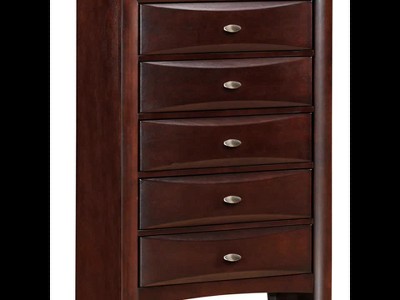 Espresso Solid Wood Chest with Dovetail Drawers