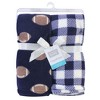 Hudson Baby Infant Boy Silky Plush Blanket, Football, 30x36 inches - 2 of 2