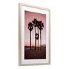 Stupell Industries Stanta Monica Palms Pink Framed Print Under Glass Art - 2 of 4