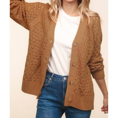 Women's Button Down Sweater Cardigan - Plus - Haptics