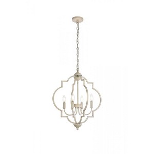 Elegant Lighting Sandara 4 lights pendant in weathered dove - 1 of 4