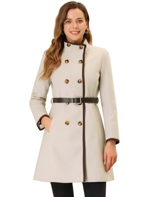 Double Breasted Long Coat Women's Double Breasted Hoodie Coat