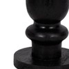 Mango Wood & Glass Candle Holder - Tall Pillar Candle Stand for Home & Office - Rustic Accent for Living Room, Bedroom, Entryway - 27" Black - 4 of 4