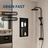 Stainless Steel Shower Niche, 24"X12" Recessed Wall Niche, Matte Black No Tile Needed Shower for Bathroom Storage - 3 of 4