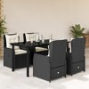vidaXL Garden Dining Set Black, Cream White - 2 of 4