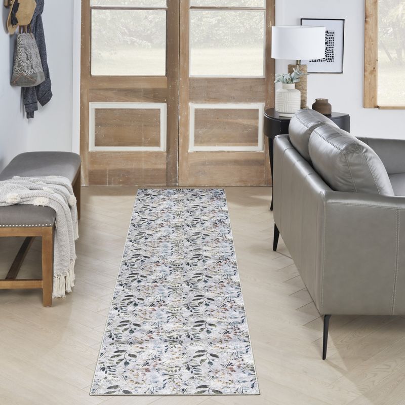 Nourison Washables Contemporary Floral Indoor Non-Skid Area Rug, 2 of 8